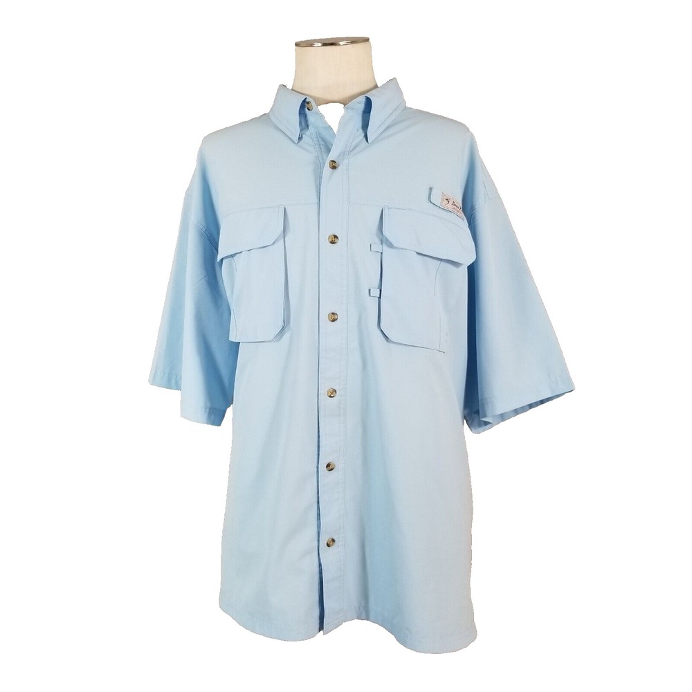 Bimini Bay shirt men's 3XL blue short sleeve outdoor vented fishing